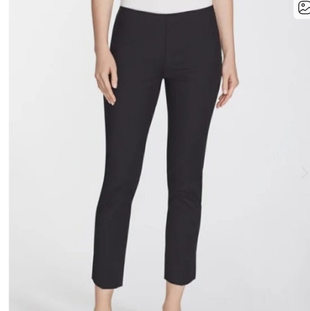 Lafayette 148 New York Stanton Black Ankle Wool Lightweight Pants Sz 14